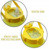 BottleBoss Kare Spor Model Taşıma Askılı Pipetli Motivasyon Matarası 1,5 Litre Sticker HEDİYELİ Sarı - 4