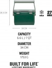 Stanley 6.6 Litre Üniseks Yetişkin Adventure Soğutma Kutusu 7 Quarts/6.6 Litre Kapasite Yeşil - 3