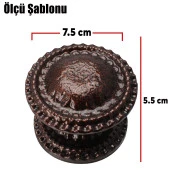 As Klasik Kapı Tokmağı Kapı Topuzu Kolu Metal Tokmak Bakır thumbnail 3