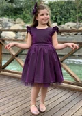 Kız Çocuk Parıldayan Mor Elbise thumbnail 4