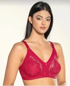LİZA 543 BAYAN DANTELLİ TOPARLAYICI SÜTYEN TEKLİ  110 BORDO - 1
