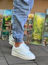 KB-036 Bağcıklı Beyaz  Günlük Erkek Ayakkabı thumbnail 3