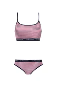 U.S. Polo Assn. Çizgili Büstiyer Slip Takım Lacivert - 2