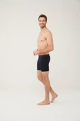 U.S. Polo Assn. Erkek 3 Lü Boxer Set Kırmızı-Gri Melanj-Lacivert - 6