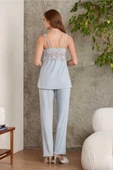 Pierre Cardin Dantelli Sabahlıklı Penye Pijama Takımı Mist - 2