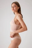 Pierre Cardin Şerit Detaylı Dantelli Sütyen Takım Somon - 2