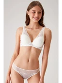 Pierre Cardin Dolgulu Bralet Sütyen Takım Ekru - 1