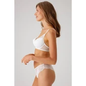 Pierre Cardin Dantelli Balenli Pedli Sütyen Takım Ekru thumbnail 2