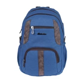Relaxion Lacivert Kanvas Su Geçirmez Kumaş Okul Sırt Çantası 1655 thumbnail 2