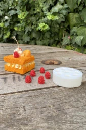 Ahududu Sekizli Mum Kalıbı ( Silikon ) 1 Adet thumbnail 6