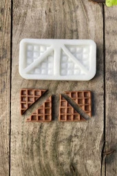 Waffle Dörtlü Mum Kalıbı (Silikon) (1 Adet) thumbnail 1