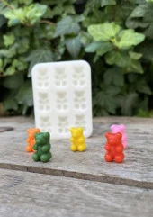 Ayıcık Jelibon Dokuzlu Mum Kalıbı (Silikon) (1 Adet) thumbnail 1