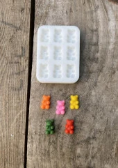 Ayıcık Jelibon Dokuzlu Mum Kalıbı (Silikon) (1 Adet) thumbnail 3