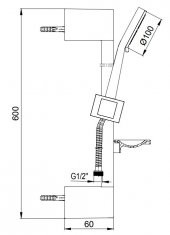 ECA Nobilis Banyo Hareketli Sürgülü Duş Seti Üst Takımı Altın Renkli 102846011 thumbnail 2