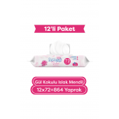 Paddlers Gül Kokulu Islak Mendil 12x72 li Koli (864 Yaprak) - 1