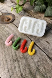 Baston Şeker Mini Dörtlü Mum Kalıbı ( Silikon ) 1 Adet thumbnail 1