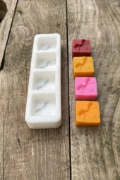 Paket Mini Dörtlü Mum Kalıbı (Silikon) (1 Adet) thumbnail 3