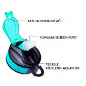 BottleBoss Renk Geçişli Sızdırmaz Kapak Motivasyon Matarası 1 Litre Sticker HEDİYELİ Yeşil - 4