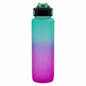 BottleBoss Renk Geçişli Sızdırmaz Kapak Motivasyon Matarası 1 Litre Sticker HEDİYELİ Yeşil - 6