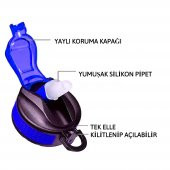 BottleBoss Renk Geçişli Sızdırmaz Kapak Motivasyon Matarası 1 Litre Sticker HEDİYELİ Mavi - 4