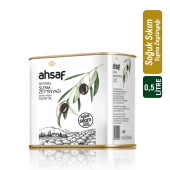 AHSAF Soğuk Sıkım Natürel Sızma Zeytinyağı 500 ml - Teneke - 1