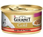 Gourmet Gold Sığır Etli Ve Tavuklu Kedi Konservesi 85 Gr - 1