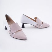 Hakiki Deri Kadın Topuklu Ayakkabı Metal Zımbalı Sivri Burunlu thumbnail 10