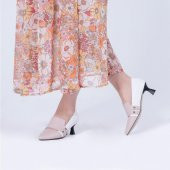 Hakiki Deri Kadın Topuklu Ayakkabı Metal Zımbalı Sivri Burunlu thumbnail 11