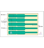 1250 Sarım Kuyumcu Etiketi Renkli Çizgili (İthal ) 10 x 72  Yeşil - 2