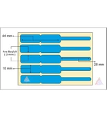 1250 Sarım Kuyumcu Etiketi Renkli Çizgili (İthal ) 10 x 72  Mavi - 2