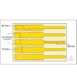 1250 Sarım Kuyumcu Etiketi Renkli Çizgili (İthal ) 10 x 72  Sarı - 2