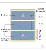5000'li Sarım 5'li Silver Mat Barkod Etiketi 40 x 20 - 2
