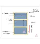 1000'li Sarım Tekli Silver Mat Barkod Etiketi 30 x 50 - 2