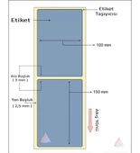 200'lü Sarım Tekli Silver Mat Barkod Etiketi 150 x 100 - 2