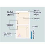 250'li Sarım Pvc Şeffaf Etiket 100 x 100 - 2