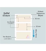 1000'li Sarım Pvc Şeffaf Etiket 30 x 50 - 2