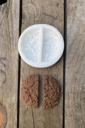 Kurabiye Yarım İkili Mum Kalıbı (Silikon) (1 Adet) thumbnail 3