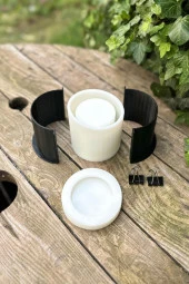 Dairesel Silikon Kap Kalıbı (8mm Kalınlık)(Kapaklı)(Kasnaklı)(1 Adet) thumbnail 1