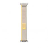 ScHitec 42-44mm Yeni Nesil Apple Uyumlu Akıllı Saat Kordonu Hasır Gri Sarı - 1