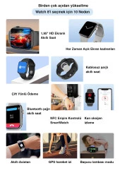 Winex Watch 7 Series FullSecreen NO1 Android İos Uyumlu Akıllı Saat Gold Rose - 4