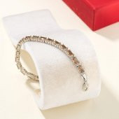 Gümüş Pazarım Zultanit Taşlı Baget Su Yolu Gümüş Bileklik - 2