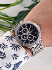 SL.09.2163.2.05 Çelik Kordon Fonksiyonları Aktif 5 Atm Su Geçirmez Erkek Kol Saati+Bileklik - 3