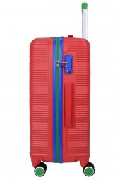 United Colors Of Benetton Lüx Abs Büyük Boy Valiz Kırmızı BNT500 thumbnail 3