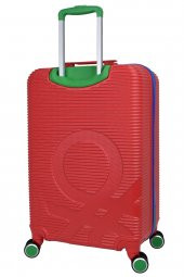 United Colors Of Benetton Lüx Abs Büyük Boy Valiz Kırmızı BNT500 thumbnail 4