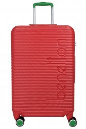 United Colors Of Benetton Lüx Abs 2li Valiz Seti Büyük Boy - Orta Boy Kırmızı BNT500 thumbnail 3