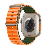 E2M APPLE WATCH 38-40-41MM KRD-28 OCEAN ÇİFT RENKLİ TURUNCU KORDON thumbnail 1