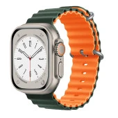 E2M APPLE WATCH 38-40-41MM KRD-28 OCEAN ÇİFT RENKLİ HAKİ KORDON thumbnail 2