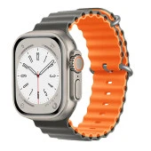 E2M APPLE WATCH 38-40-41MM KRD-28 OCEAN ÇİFT RENKLİ GRİ KORDON thumbnail 2