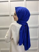 Loryan Scarf Viva Crush Pamuklu Şal 00380  KOYU SAKS - 1