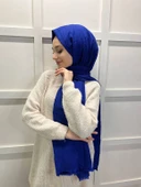 Loryan Scarf Viva Crush Pamuklu Şal 00380  KOYU SAKS - 2